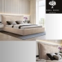 Łóżko tapicerowane z pojemnikiem Sofia z poduchowym wezgłowiem Wezgłowia 110 cm