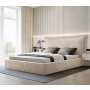 Łóżko tapicerowane z pojemnikiem Sofia z poduchowym wezgłowiem Wezgłowia 110 cm