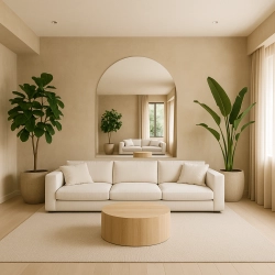 Lustro LUNARO półokrągłe dekoracyjne nowoczesne bez ramy do salonu holu łazienki