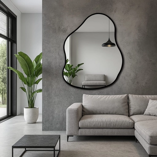 Lustro nowoczesne ROMEO - dekoracyjne lustro o unikalnym, organicznym kształcie  w ramie MDF