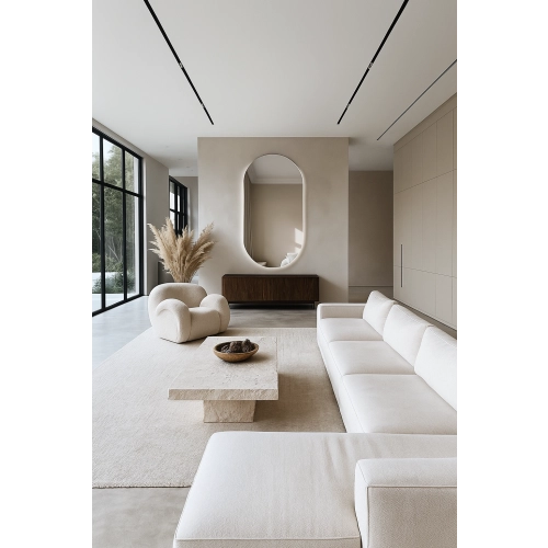 Lustro PARIS CHIC – owalne lustro LED z podświetleniem | Eleganckie lustro w paryskim stylu do salonu, sypialni i przedpokoju