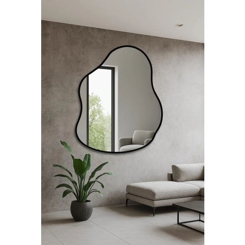 Lustro nowoczesne ROMEO - dekoracyjne lustro o unikalnym, organicznym kształcie  w ramie MDF