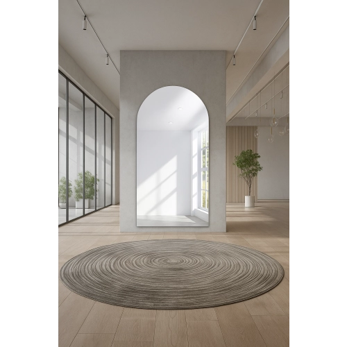 Lustro LUNARO półokrągłe dekoracyjne nowoczesne do salonu holu łazienki