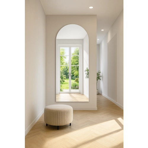 Lustro LUNARO półokrągłe dekoracyjne nowoczesne do salonu holu łazienki