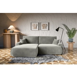 Narożnik z funkcją spania NABOO Tkanina Perla 30