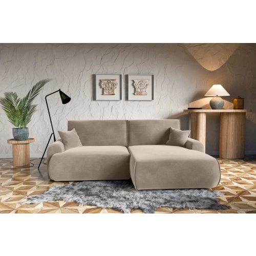 Narożnik z funkcją spania NABOO Tkanina Perla 10