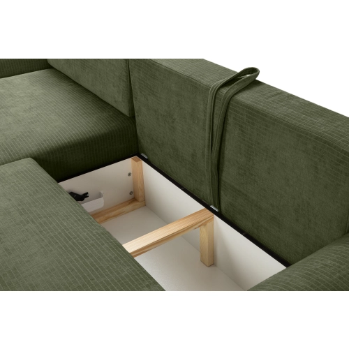 Narożnik z funkcją spania NABOO Tkanina Perla 55