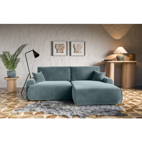 Narożnik z funkcją spania NABOO Tkanina Perla 45