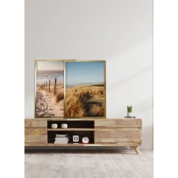 OBRAZ ZEJŚCIE NA PLAŻĘ Rama Złota