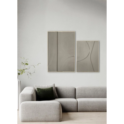 OBRAZ 3D RELIEF NO2 VINTAGE KHAKI