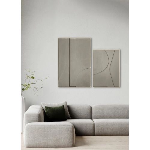 OBRAZ 3D RELIEF NO3 VINTAGE KHAKI