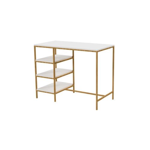 Zestaw Barowo - Jadalniany Nogi z Drewna Litego Dębowego , Blat Biały Płyta MDF Stół + 2 Taborety Model  ZETS-27