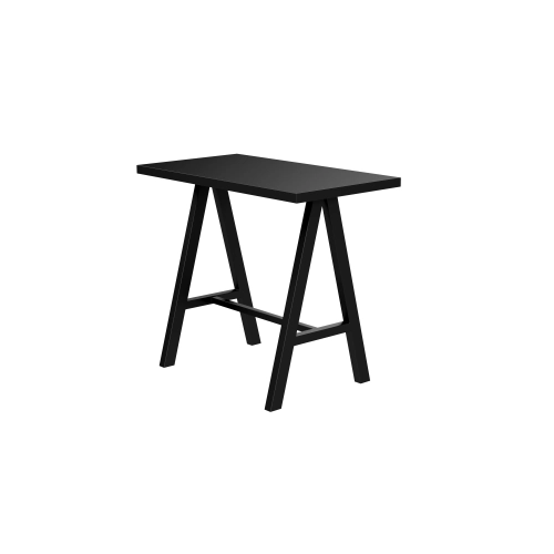 Zestaw Barowo - Jadalniany z Metalu , Blat Czarny Płyta MDF  Stół +2 Taborety Model  ZETS-32