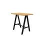 Zestaw Barowo -Jadalniany z Metalu i Drewna Litego Dębowego  Stół + 2 Taborety Model ZETS-31