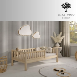 Łóżko Dziecięce ABETE - Sosna naturalna lakier