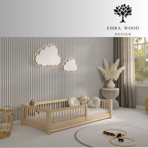 Łóżko Dziecięce SALICE mini - Sosna naturalna lakier