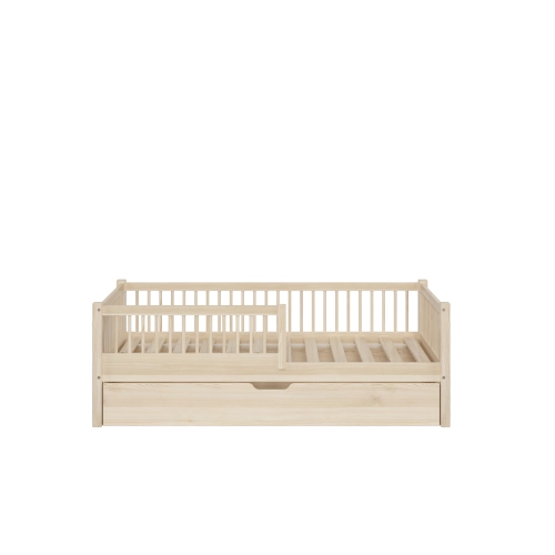 Łóżko Dziecięce SALICE z szufladą - Sosna naturalna lakier