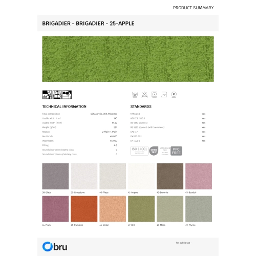 Tkaniny Brigadier FibreGuard