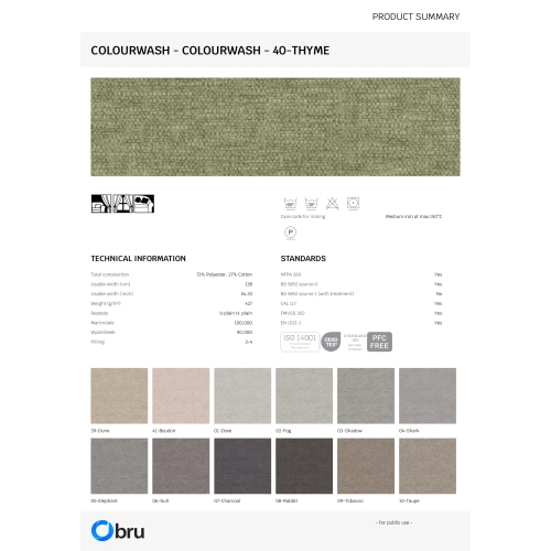 Tkaniny Colourwash FibreGuard