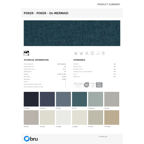 Tkaniny Poker FibreGuard