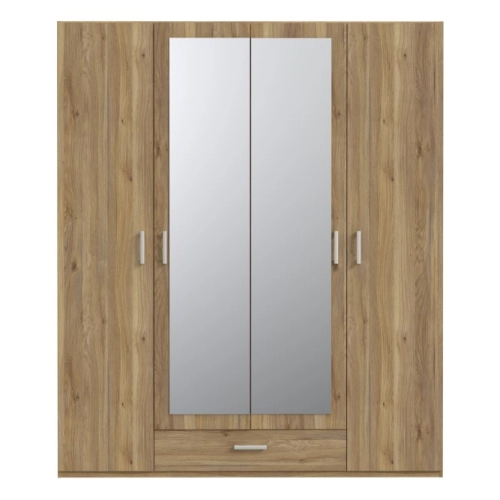 Szafa z lustrem 180 cm z szufladą Dąb Mauvella