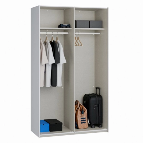 Szafa ubraniowa z lustrem 120 cm Kolor Biały