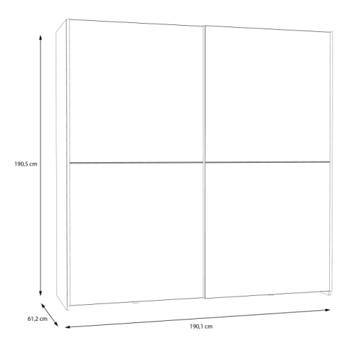 Szafa przesuwna z lustrem 190 cm