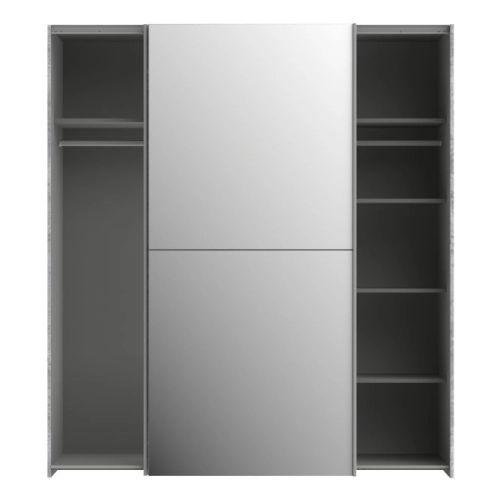 Szafa przesuwna z lustrem 170 cm Beton