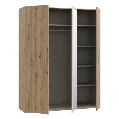 Szafa z lustrem 170 cm Dąb Artisan/Piaskowy