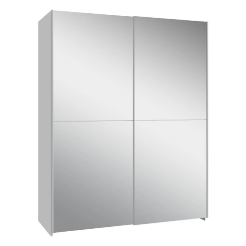Szafa przesuwna z lustrem 150 cm Biały