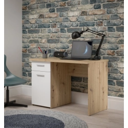Biurko skandynawskie 110x60 cm z szufladą i szafką