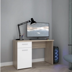 Biurko 110x60 cm Biały/Dąb Sonoma