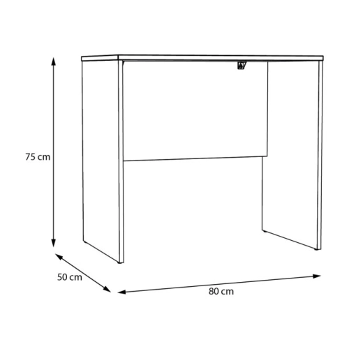 Czarne biurko 80x50 cm