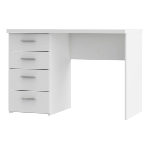 Białe biurko 110x60 cm z 4 szufladami