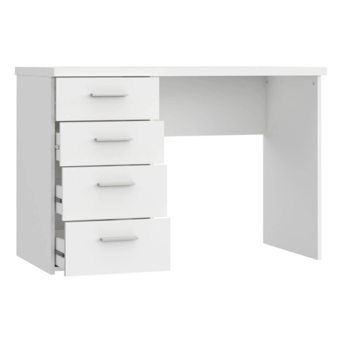 Białe biurko 110x60 cm z 4 szufladami