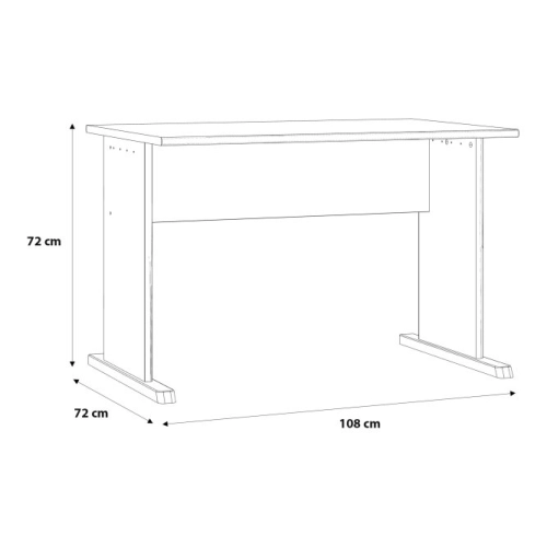 Białe biurko 110 x 70 cm
