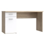 Biurko 140x60 cm z szufladą i szafką Biały/Dąb Sonoma