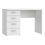 Białe biurko 110x60 cm z 4 szufladami