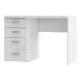 Białe biurko 110x60 cm z 4 szufladami