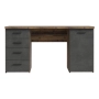 Biurko 145x60 cm z 4 szufladami i szafką Beton/Old-Wood Vintage