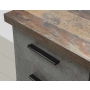 Biurko 145x60 cm z 4 szufladami i szafką Beton/Old-Wood Vintage