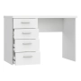 Białe biurko 110x60 cm z 4 szufladami