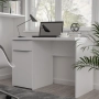 Białe biurko 110x60 cm z szufladą i szafką