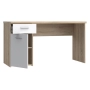 Biurko 140x60 cm z szufladą i szafką Biały/Dąb Sonoma