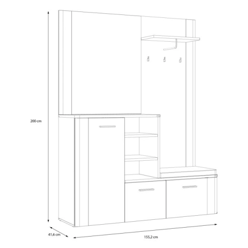 GARDEROBA Przedpokój - Komplet