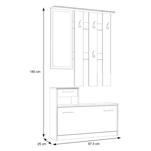 GARDEROBA Przedpokój - Komplet