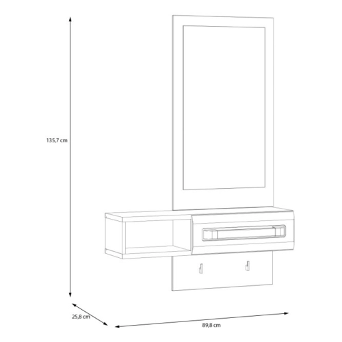 GARDEROBA Przedpokój Konsola i lustro   - Komplet