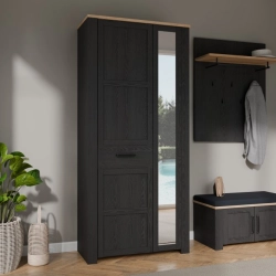 Szafa ubraniowa L Dąb Riviera / Dąb Cabezone