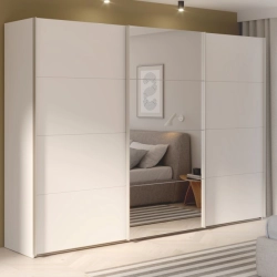 Szafa ubraniowa 300 cm Biała