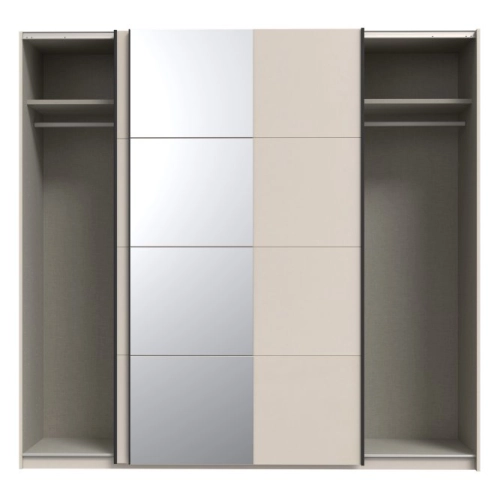 Szafa przesuwna z lustrem 220 cm Piaskowy